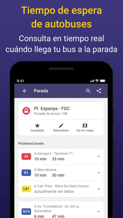 Ảnh chụp màn hình của Barcelona Bus Metro - Llegadas