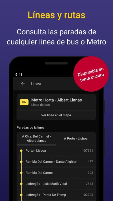 Ảnh chụp màn hình của Barcelona Bus Metro - Llegadas