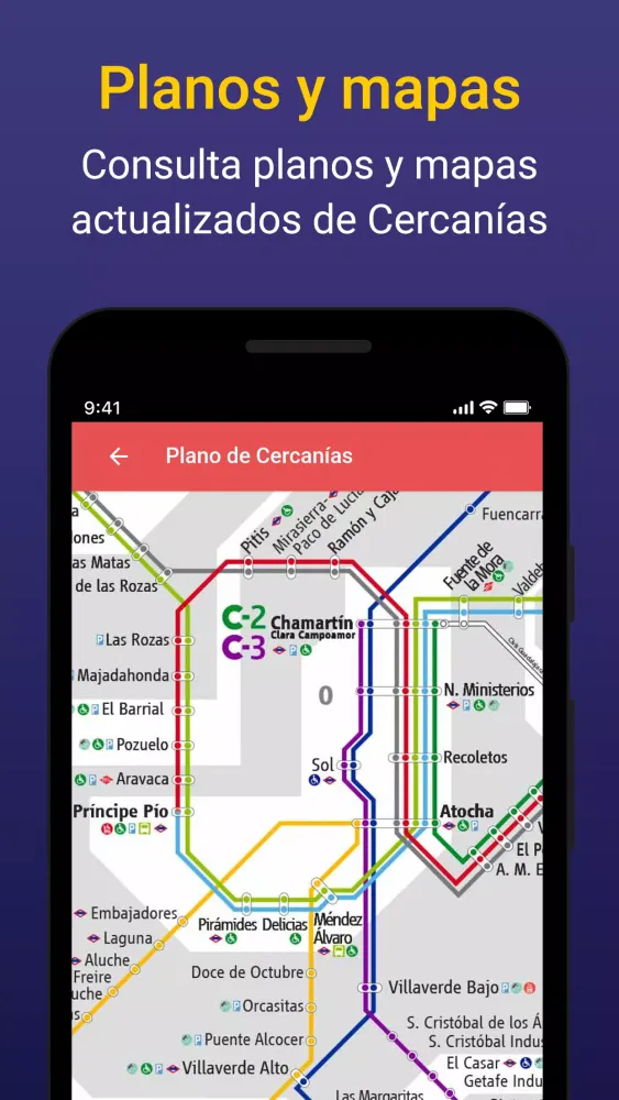 Capturas de pantalla de Cercanias Madrid Tiempo Real