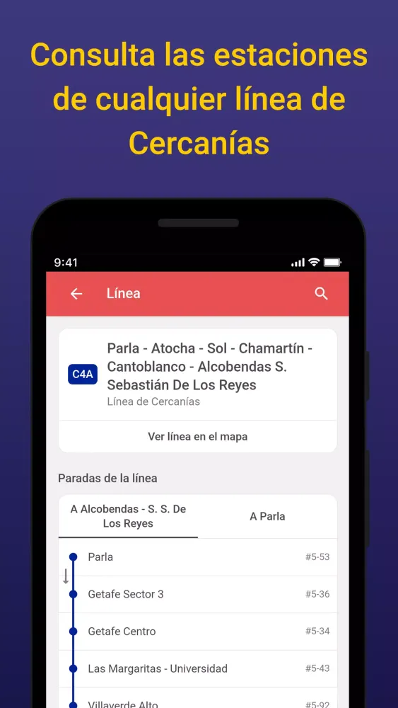 Capturas de pantalla de Cercanias Madrid Tiempo Real