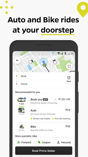 Ola, Safe and affordable rides Screenshots