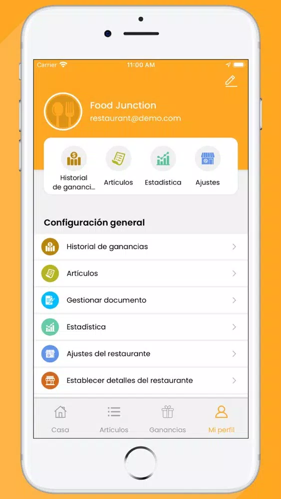 Capturas de tela do Restaurante OlaDriver App