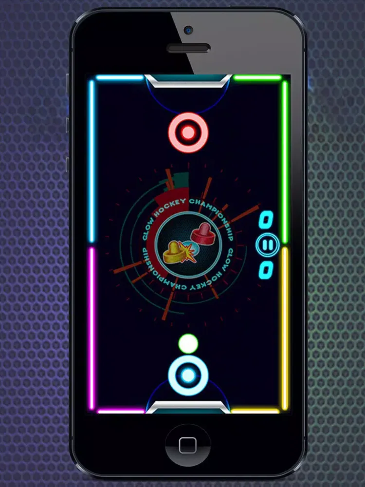 Capturas de pantalla de Glow Hockey HD Pro iPad 