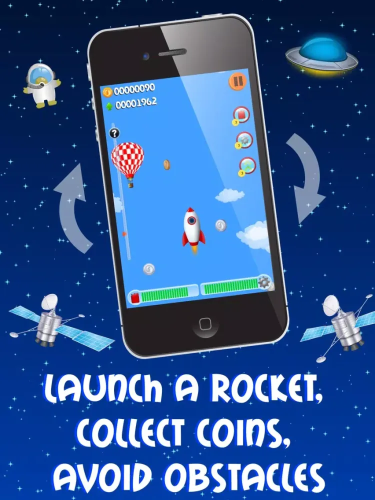 Tangkapan skrin Rocket Space iPad 