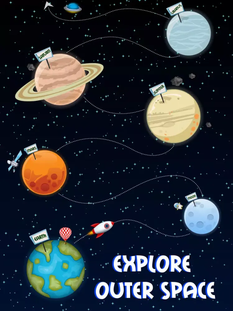 Tangkapan skrin Rocket Space iPad 