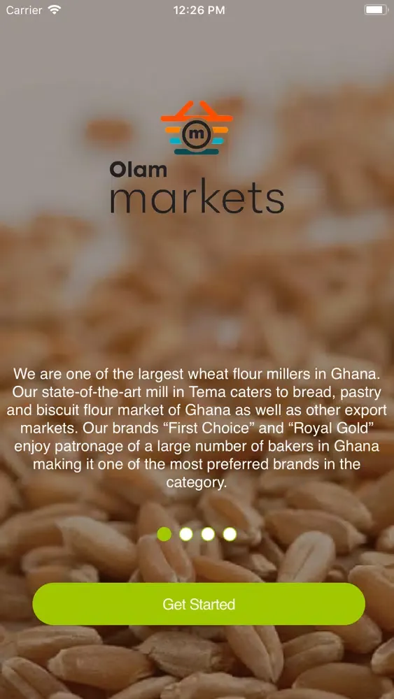 ภาพหน้าจอของ Olam Markets Ghana