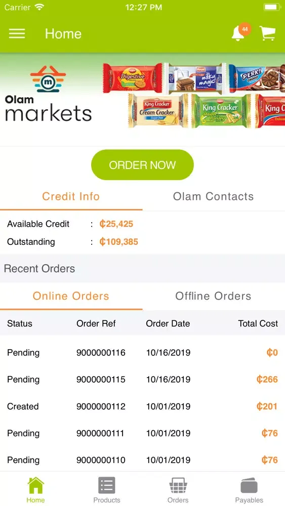 ภาพหน้าจอของ Olam Markets Ghana