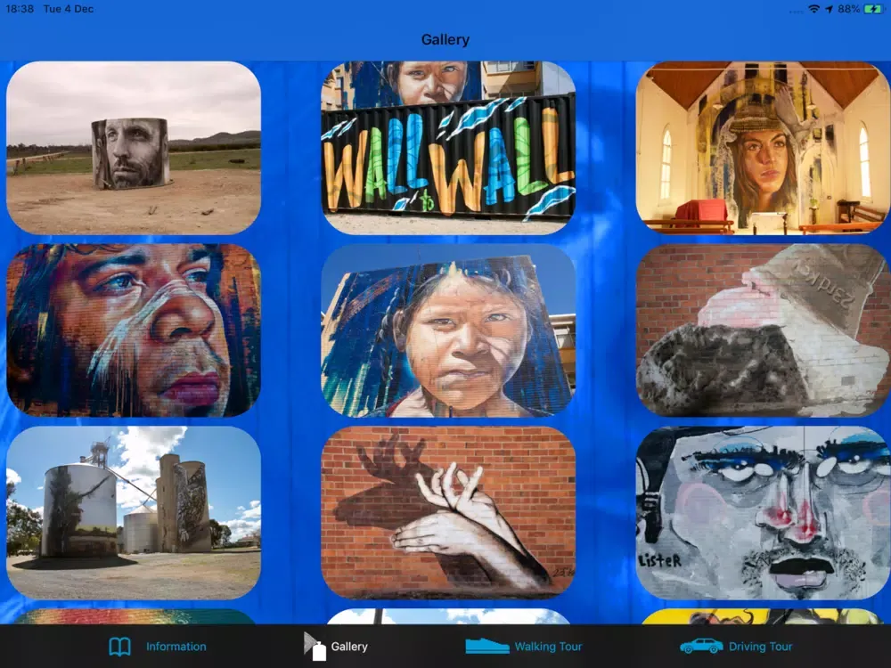 ภาพหน้าจอของ Benalla Street and Silo Art iPad 