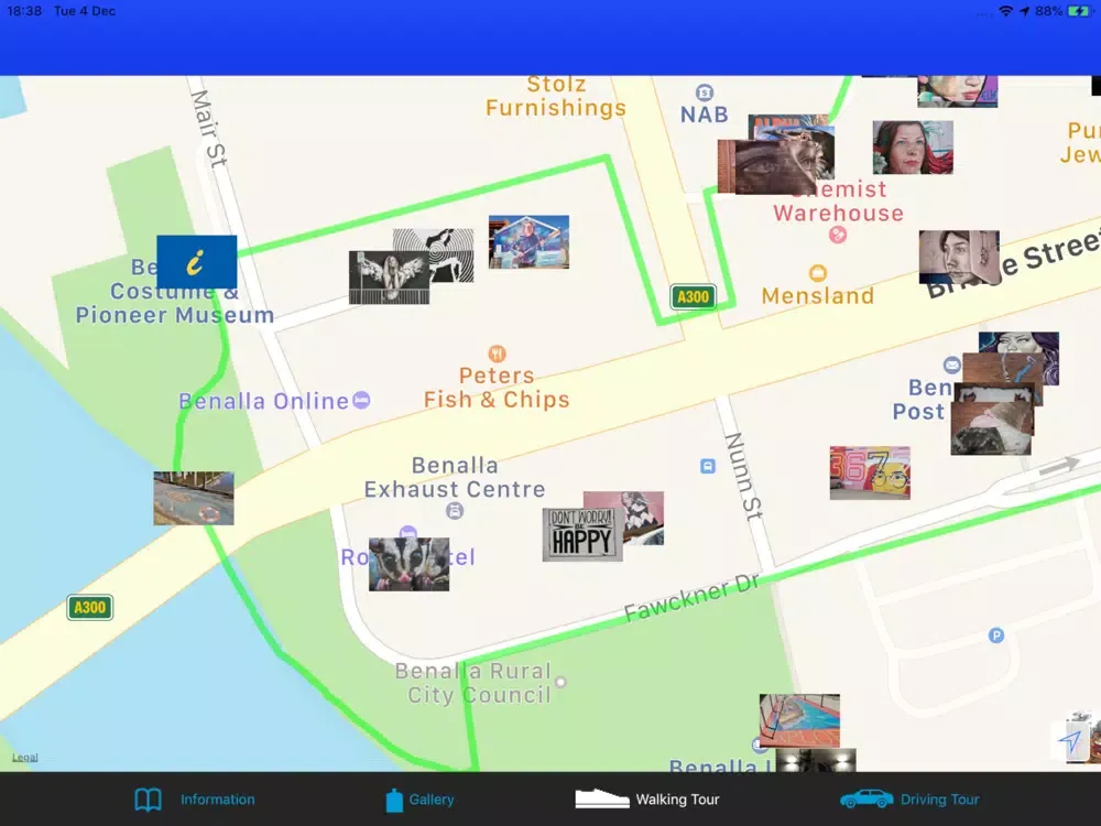 ภาพหน้าจอของ Benalla Street and Silo Art iPad 