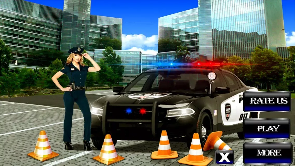 Highway Police Parking Car 3D Ekran Görüntüleri