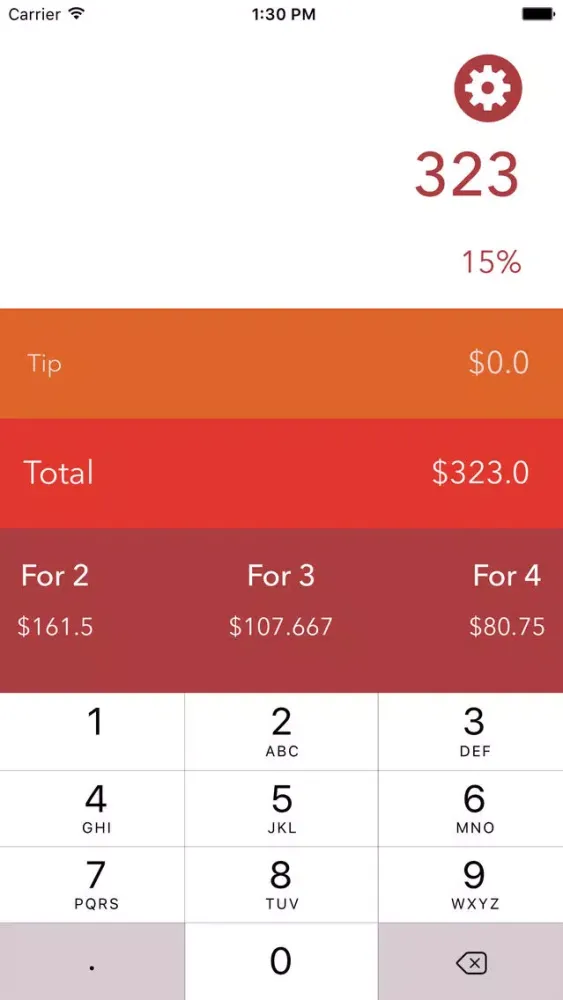 Tangkapan layar Tipcal - Easy Tip Calculator