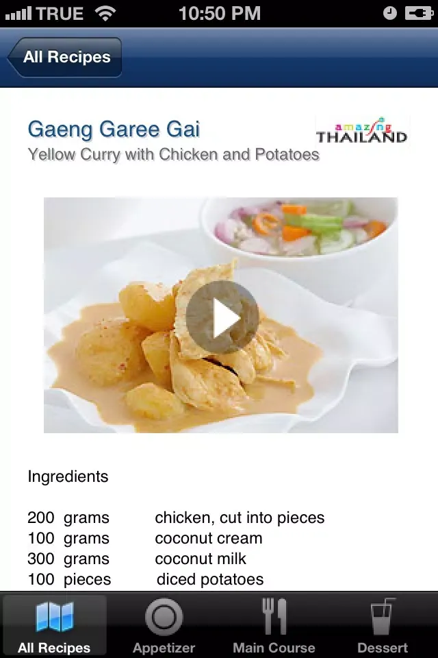 Capturas de pantalla de Thai Cooking Menu