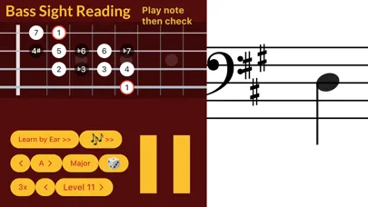 Bass Guitar Sight Reading 스크린샷
