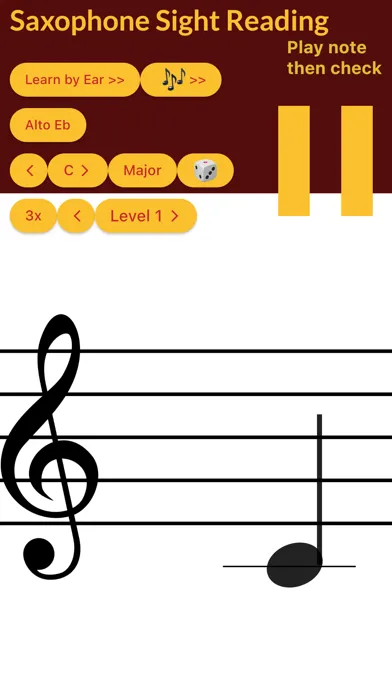 Saxophone Sight Reading 스크린샷
