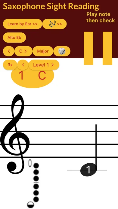 Saxophone Sight Reading 스크린샷