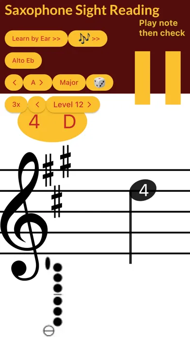 Saxophone Sight Reading 스크린샷