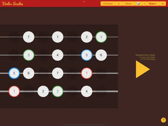 Capturas de tela do Violin Scales by Ear iPad 