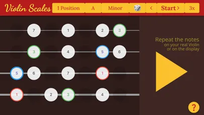 Capturas de tela do Violin Scales by Ear
