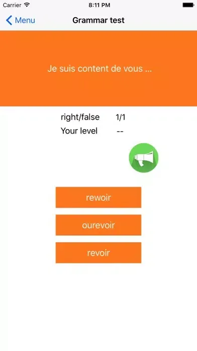 French Test A1 A2 B1 + Grammar স্ক্রিনশট