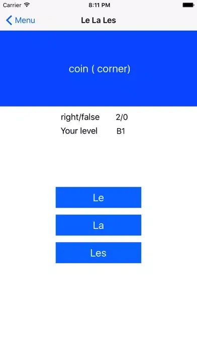 French Test A1 A2 B1 + Grammar স্ক্রিনশট