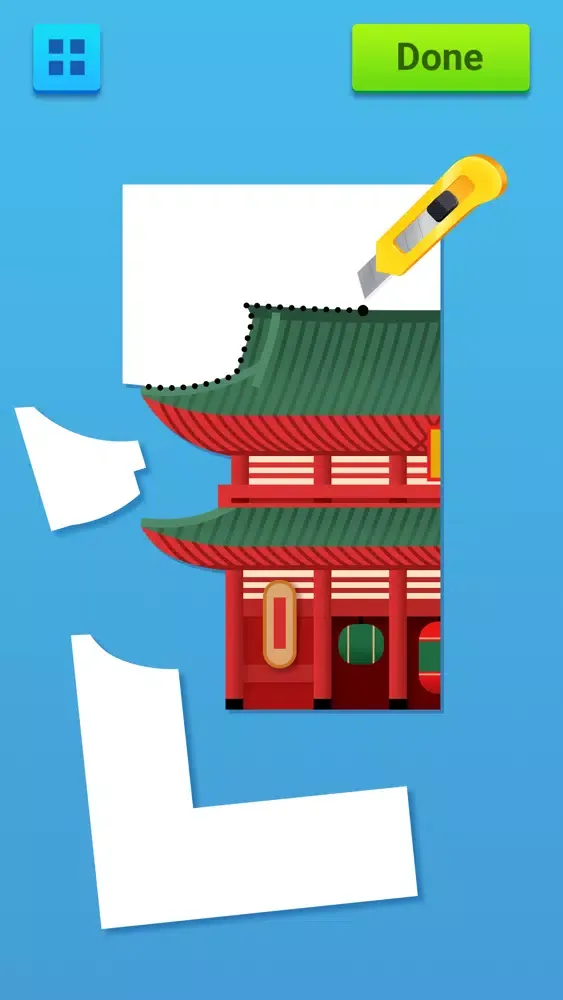Capturas de tela do Paper Cutting!