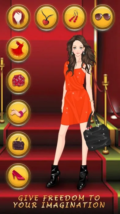 Ảnh chụp màn hình của Gothic Anime Girl Salon. Pretty makeover game about crazy dresses.