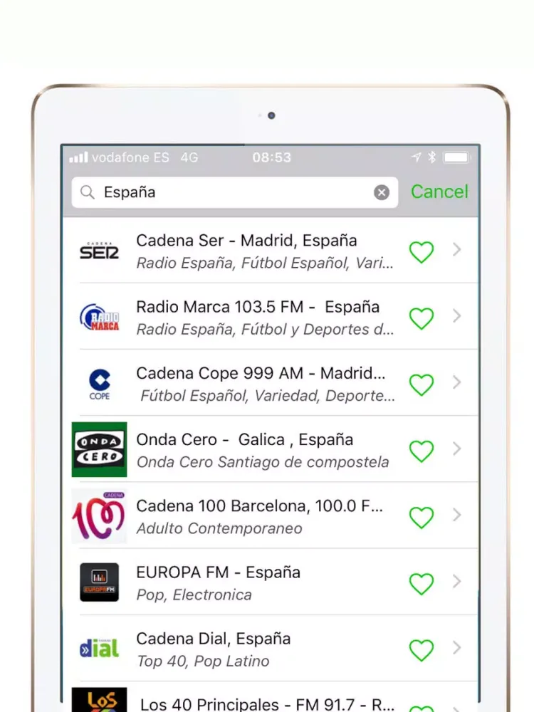 Radiulo radio Mexicana iPad  Screenshots