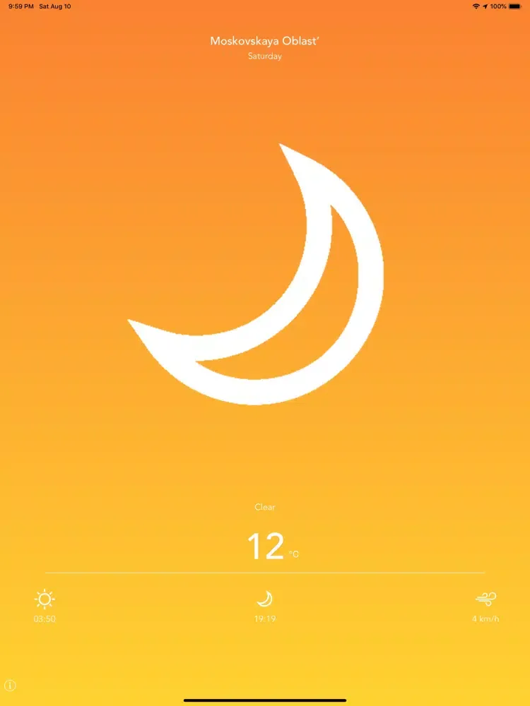 FastWeather | Current weather iPad  Screenshots