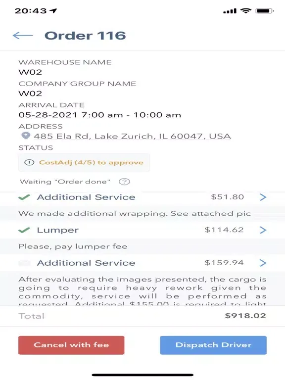 Ảnh chụp màn hình của Olimp Warehousing iPad 