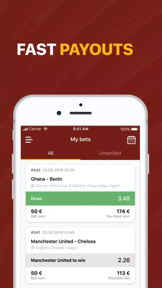 Olimp -- sports betting سکرین شاٹس
