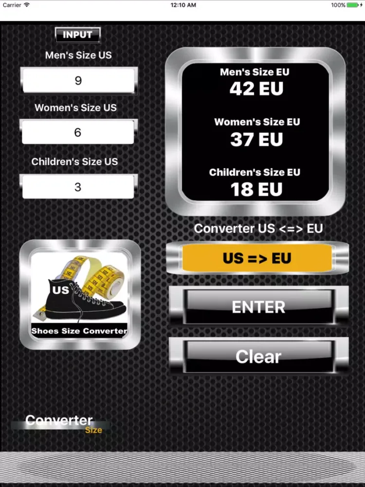 Screenshot di Shoes Size Converter iPad 
