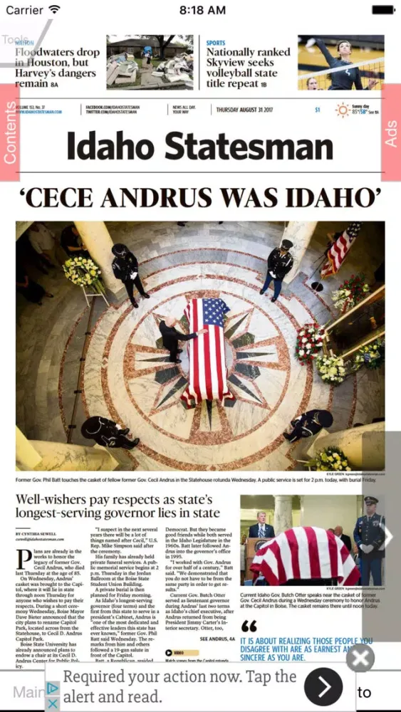 Zrzuty ekranu Idaho Statesman eEdition