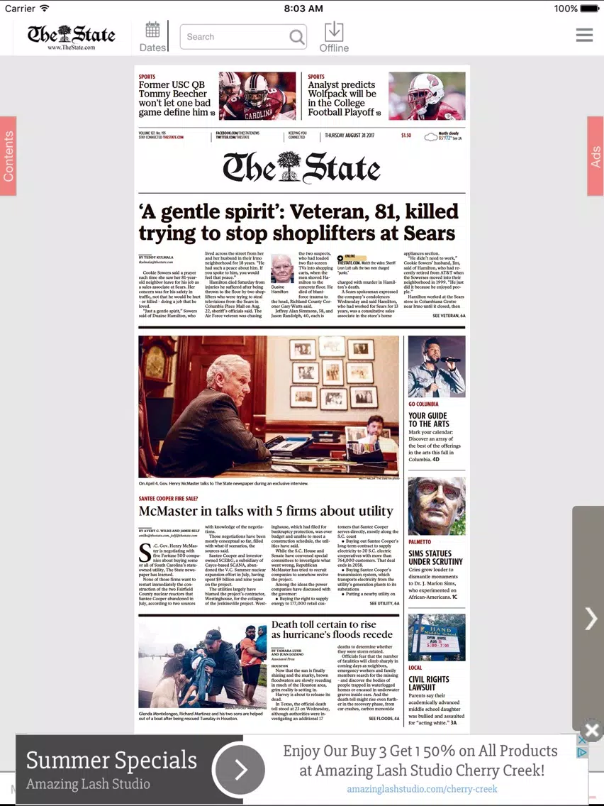 Screenshot di The State eEdition iPad 