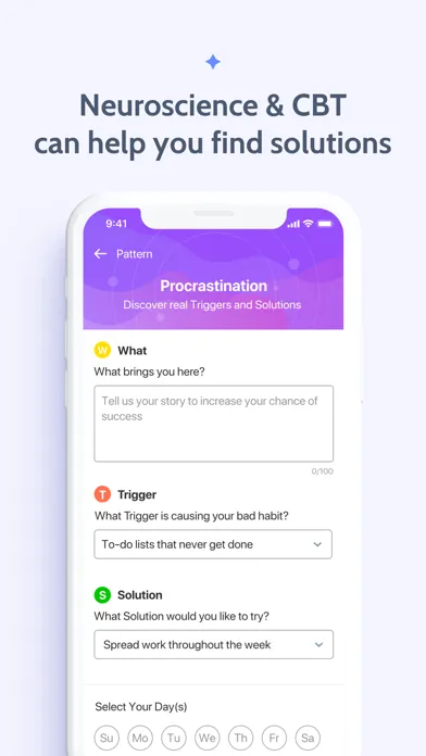 Captures d'écran de braintingle: Habit Network