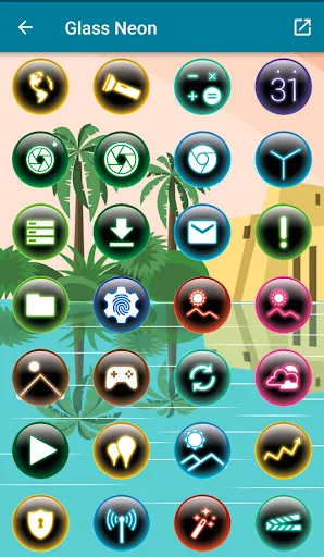 Glass Neon - Icon Pack Ekran Görüntüleri