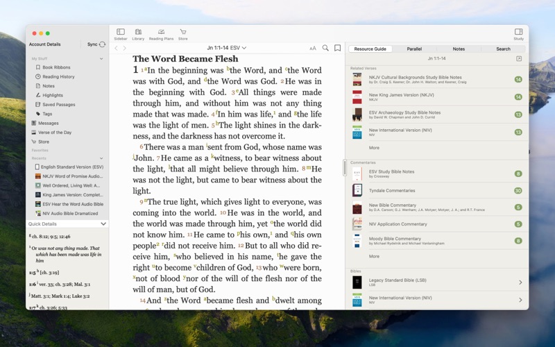 Zrzuty ekranu Bible Study
