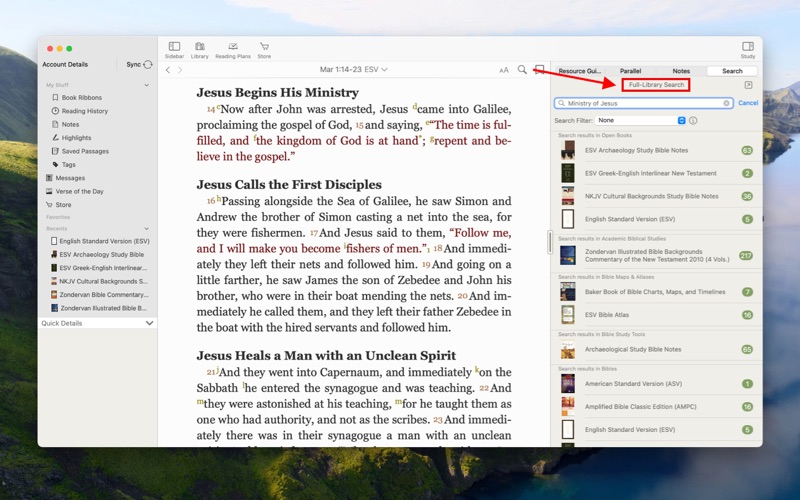 Zrzuty ekranu Bible Study