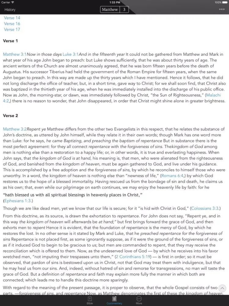 John Calvin's Commentary on the Bible with KJV bible iPad  স্ক্রিনশট