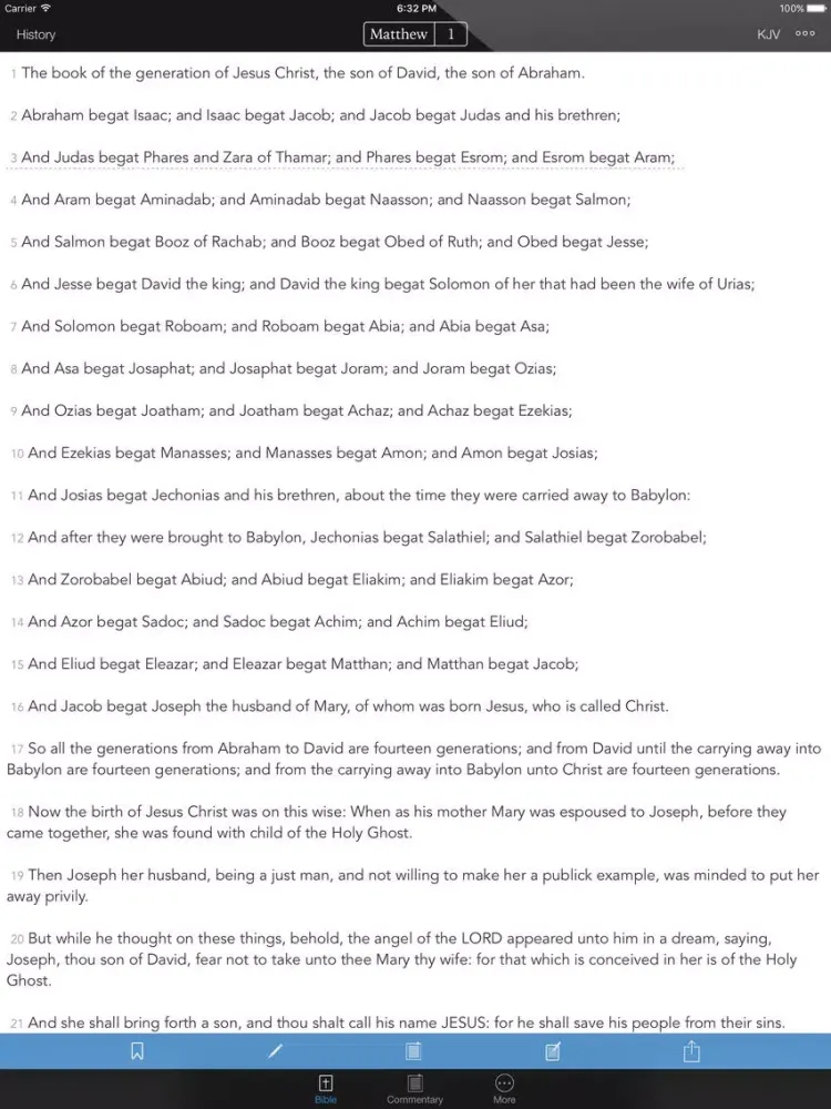 Capturas de pantalla de Bible With Matthew Henry's Concise Commentary iPad