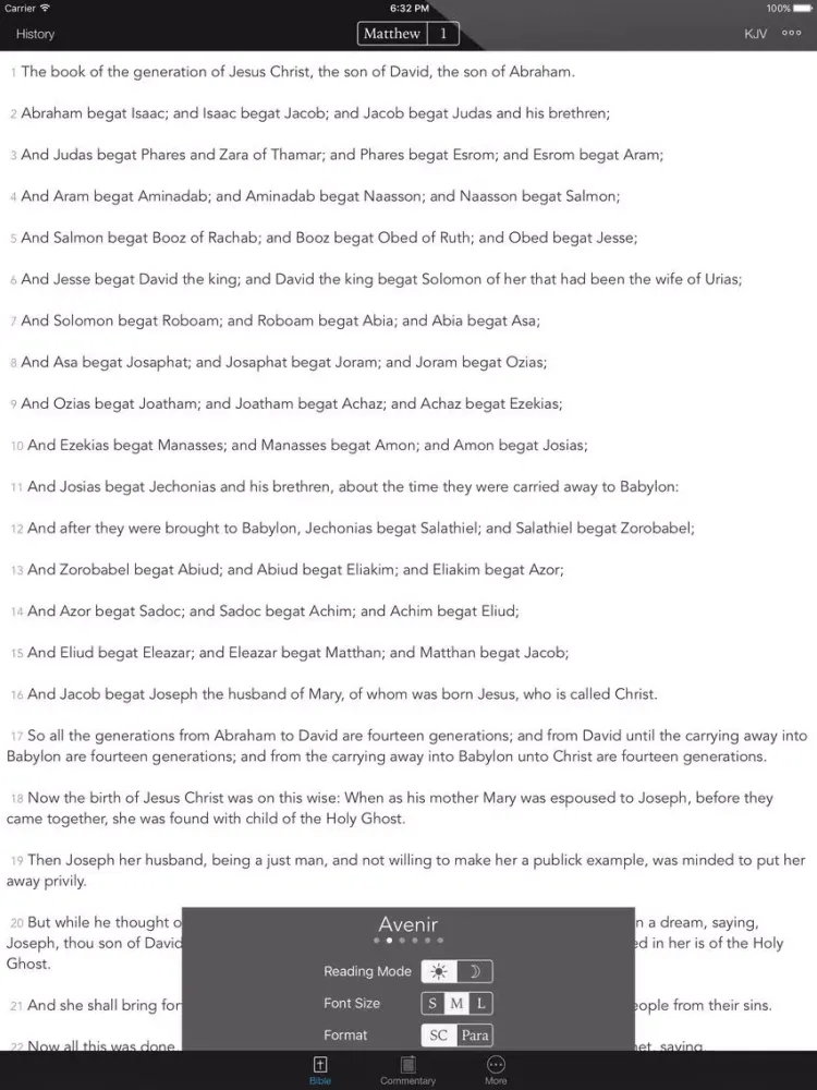 Capturas de pantalla de Bible With Matthew Henry's Concise Commentary iPad