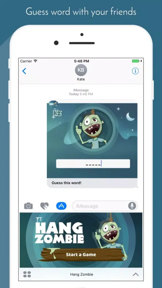 Capturas de pantalla de HangMan Zombie: Guessing word game for iMessage