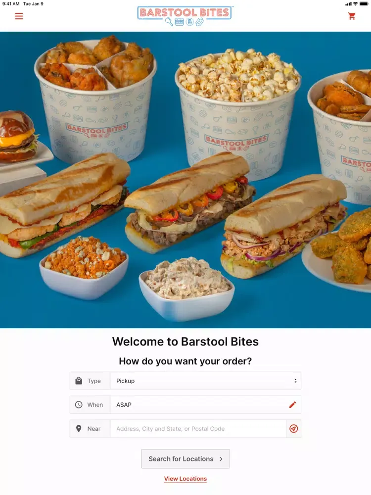 Barstool Bites Ordering iPad  Ekran Görüntüleri