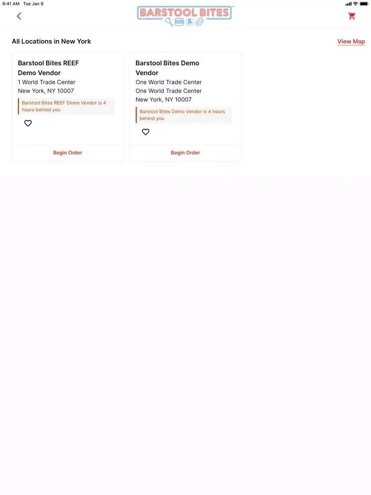 Barstool Bites Ordering iPad  Ekran Görüntüleri