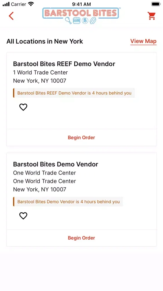 Barstool Bites Ordering Ekran Görüntüleri