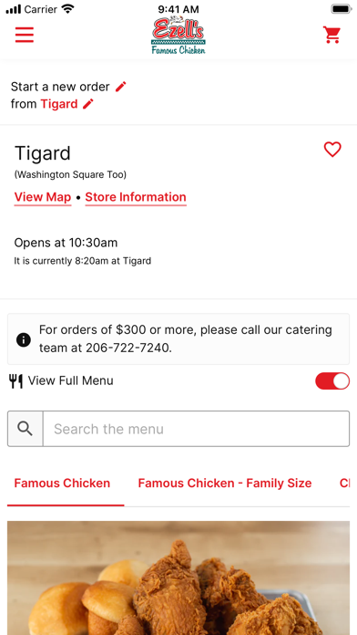 Tangkapan skrin Ezell's Famous Chicken