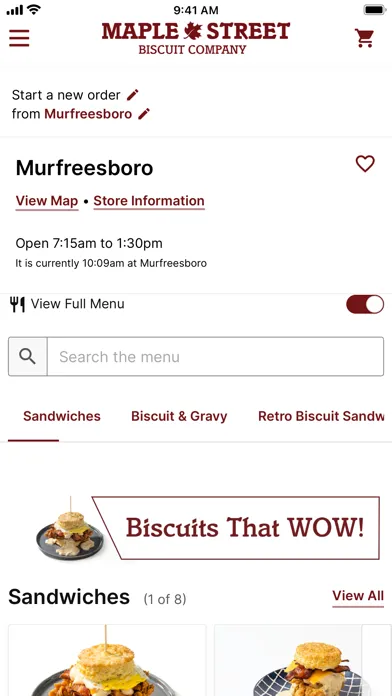 Zrzuty ekranu Maple Street Biscuit Company