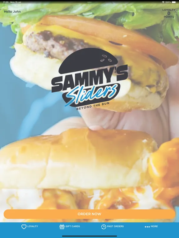 Sammy's Sliders Ordering iPad  স্ক্রিনশট