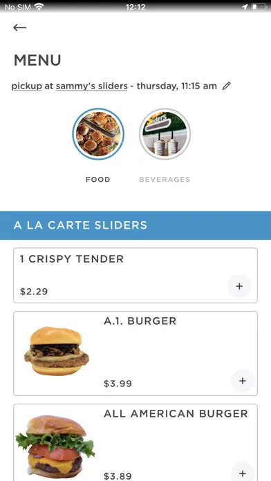 Sammy's Sliders Ordering স্ক্রিনশট