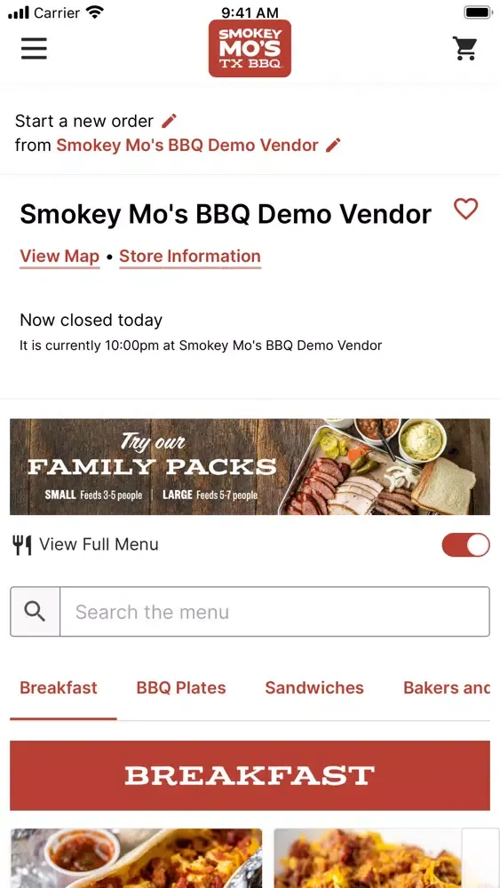 Скриншоты Smokey Mo's BBQ Ordering