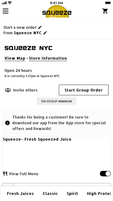 Captures d'écran de Squeeze Ordering